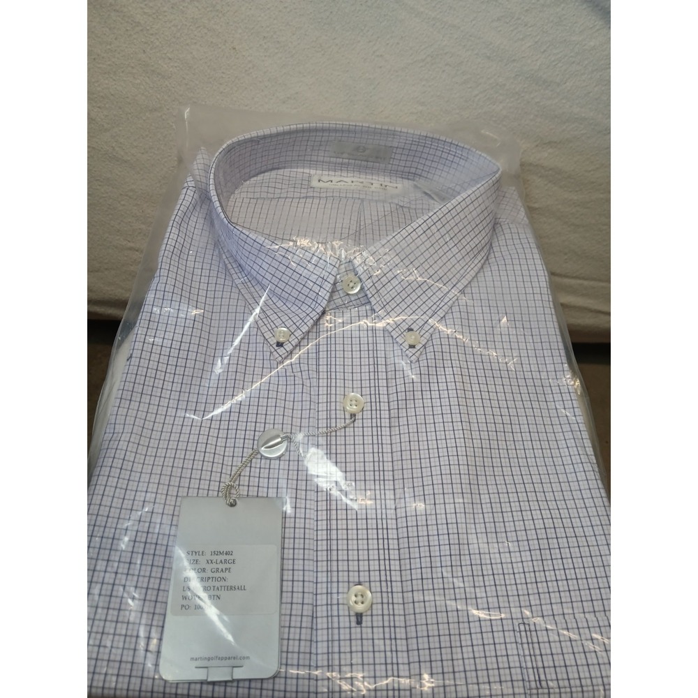 Martin The Club Shirt Mens XXL Long Sleeve Golf Button Down Grape